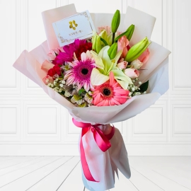Bouquet gerberas y lirios