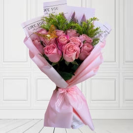 Bouquet de rosas rosadas 