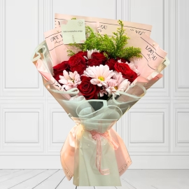 Bouquet rosas-margaritas