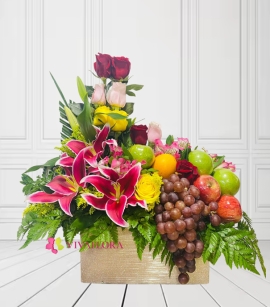 Arreglo Floral y Frutal Premium